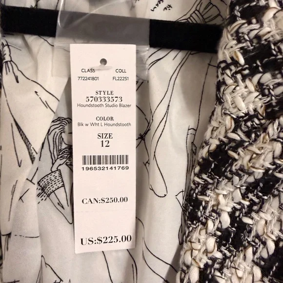 White House Black Market Houndstooth Blazer - Picture 4 of 4